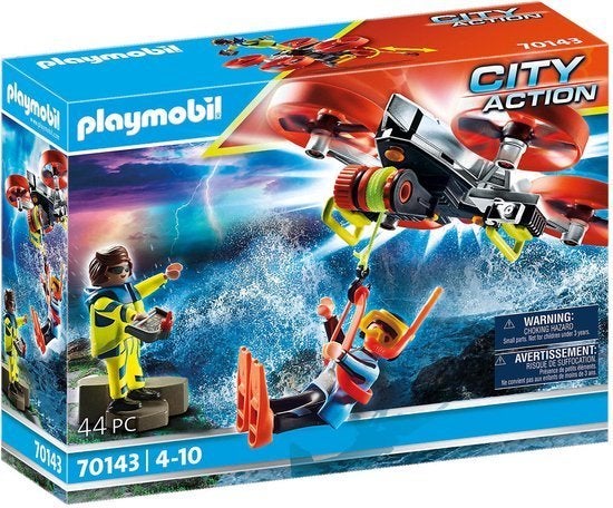 PLAYMOBIL 70143 City Action reddingsduiker met reddingsdrone, Geobra Brandstätter Stiftung & Co KG, Verzenden, Nieuw, Brandstätterstrasse 2 , 90513 ZIRNDORF, Duitsland