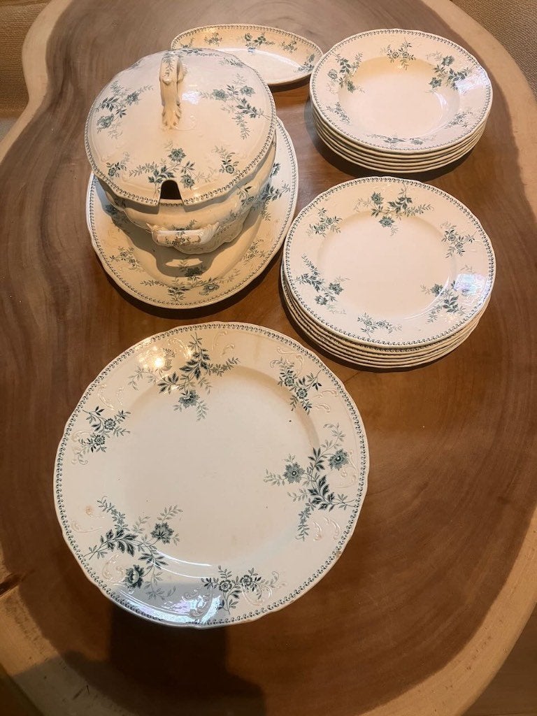 Antiek servies Villeroy & Boch / Société Céramique, Antiek en Kunst, Antiek | Servies compleet, Ophalen