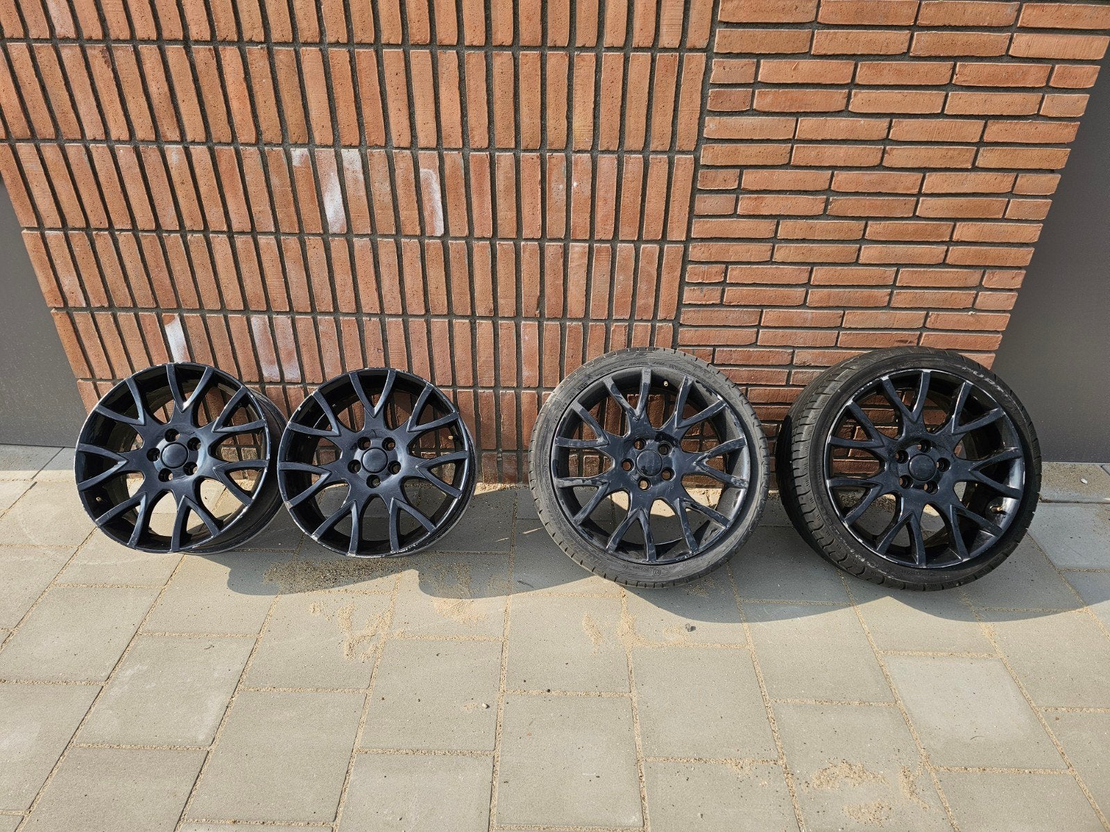 18 inch Borbet HS Lichtmetalen Velgen met 2 banden, Auto-onderdelen, Banden en Velgen, Ophalen, 18 inch, Gebruikt, Banden en Velgen