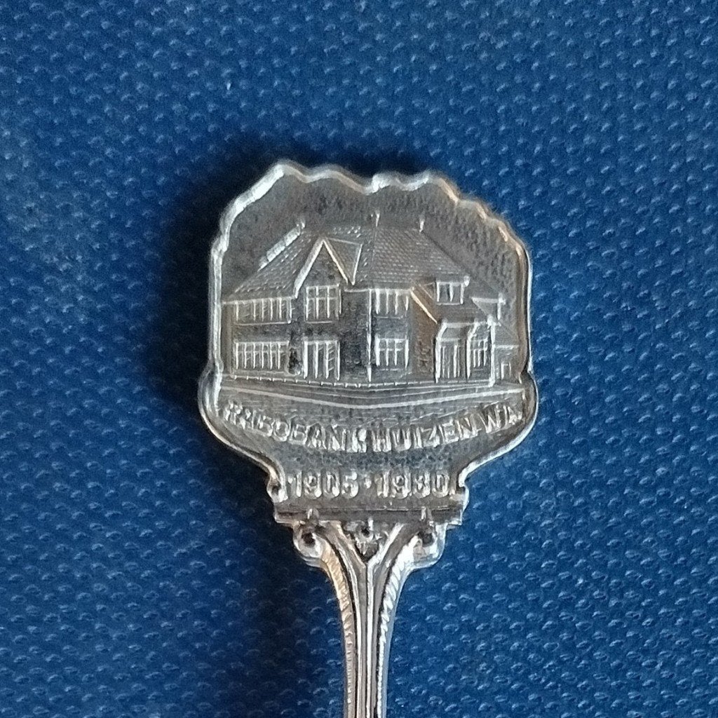verzilverd lepeltje Rabobank Huizen 1905-1980 (Zilverstad90), Ophalen of Verzenden