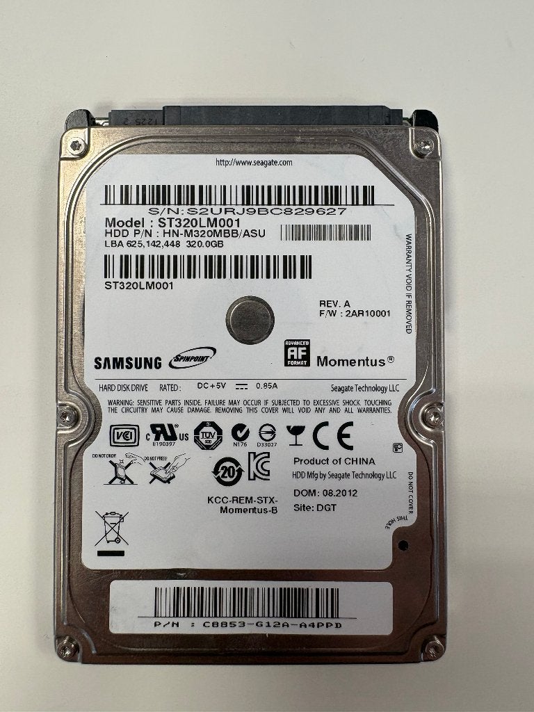 HDD Samsung/Seagate 2,5 inch SATA Samsung ST320LM001 320GB, Intern, Samsung, Gebruikt, -