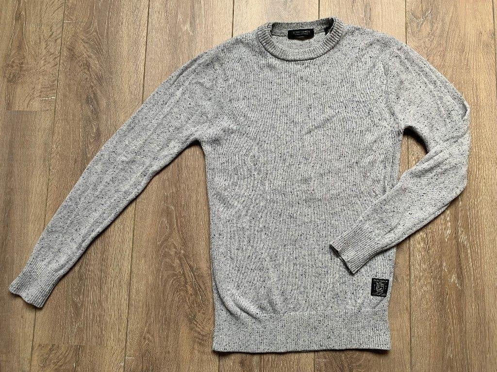 Scotch&Soda trui sweater grijs met zwarte spikkel S/46, Kleding | Heren, Verzenden, Zo goed als nieuw, Grijs, Scotch & Soda