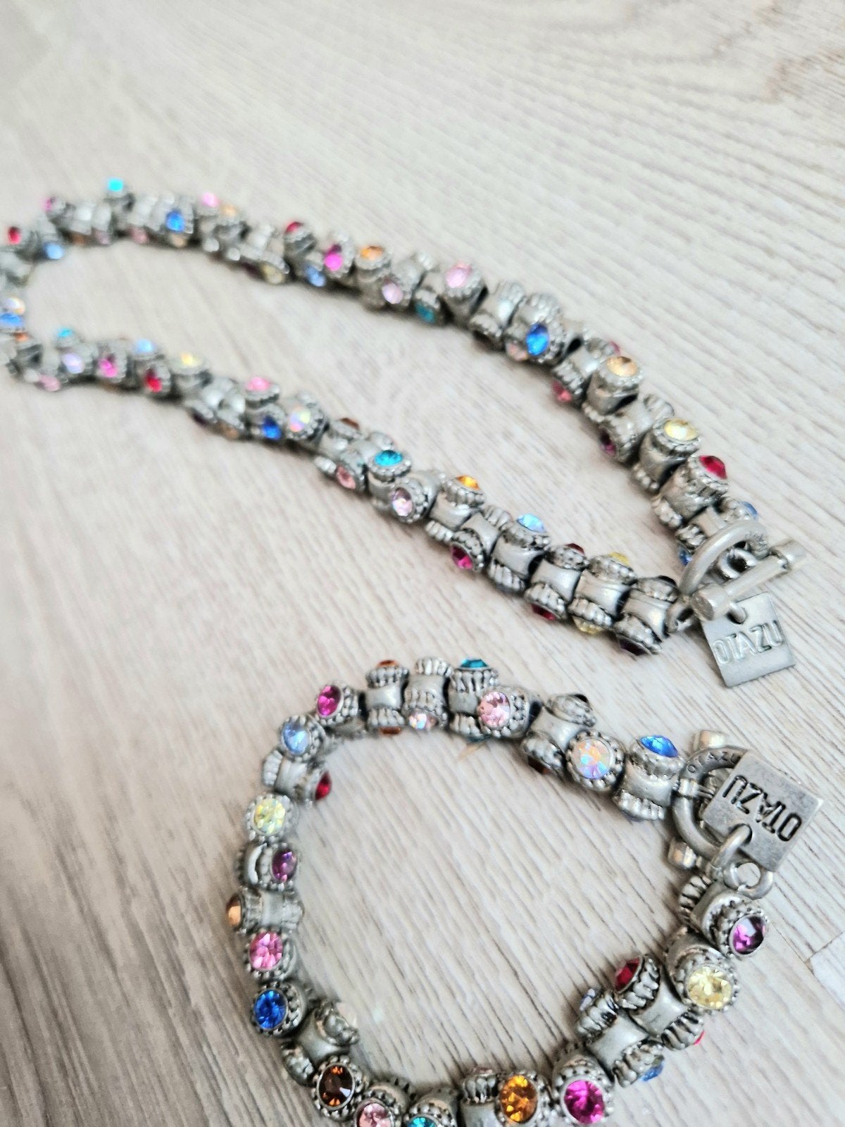 OTAZU Armbanden Set met Gekleurde Kristallen, Met kristal, Overige materialen, Gebruikt, Verzenden