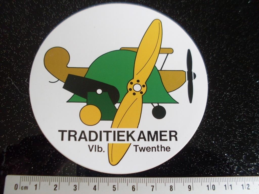sticker traditiekamer vliegbasis twenthe twente logo embleem, Verzenden, Zo goed als nieuw, Bedrijf of Vereniging