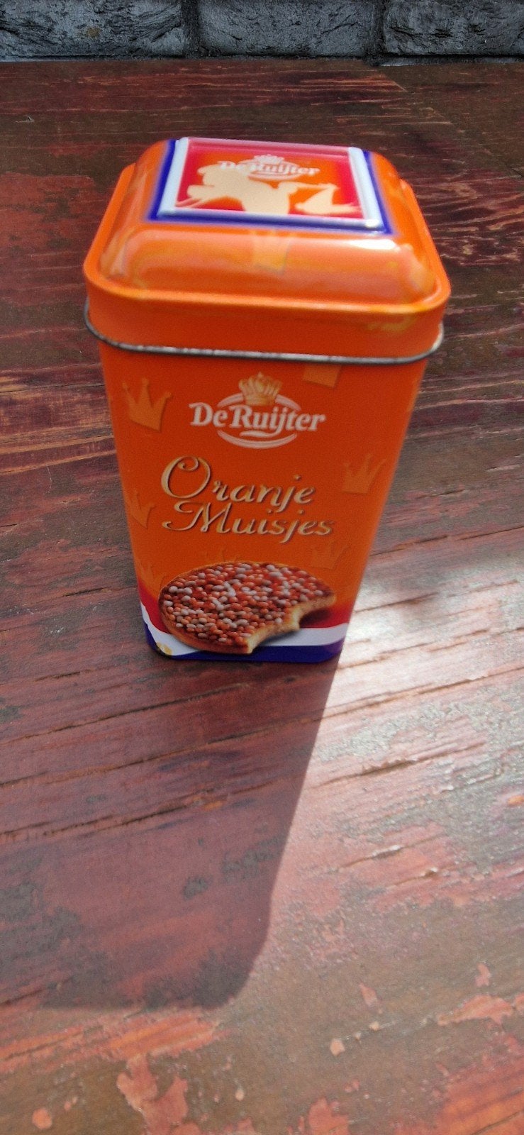 De Ruijter Oranje Muisjes blik - Geboorte Koningskind, Verzamelen, Blikken, Ophalen of Verzenden, Gebruikt, Overige, Overige merken