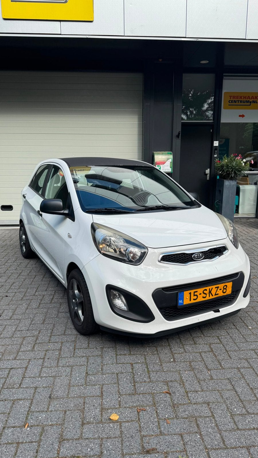 Kia Picanto 1.0 Cvvt 5-DRS 2012 Wit, Auto's, Voorwielaandrijving, Stof, Zwart, 400 kg