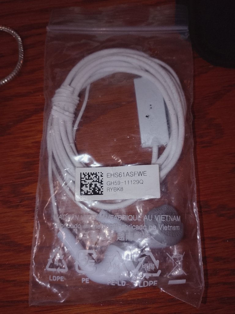 originele samsung oordopjes (EHS61ASFWE) wit 3.5mm jack, Nieuw, Ophalen of Verzenden, In oorschelp (earbud), Wit