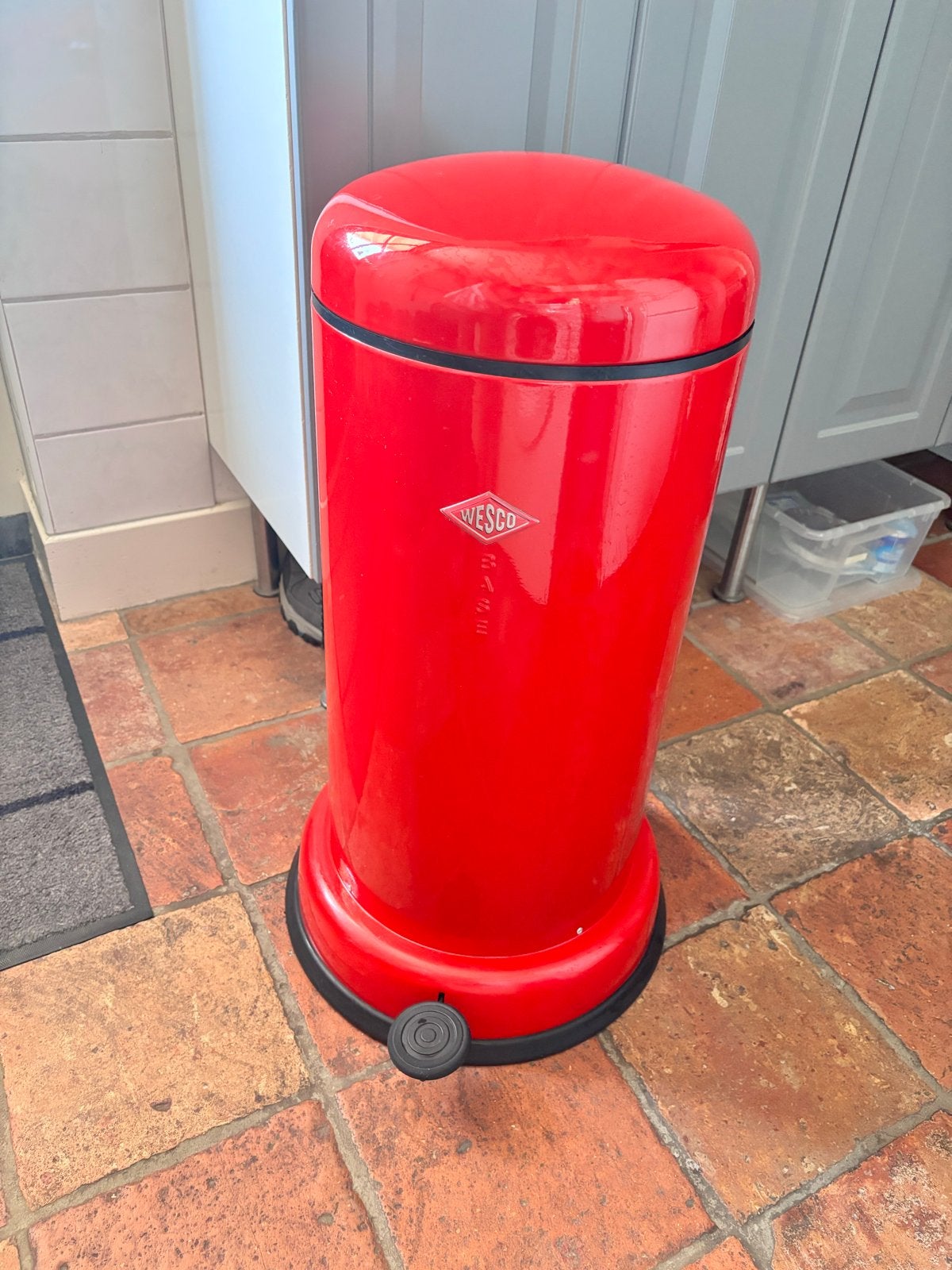Wesco Baseboy afvalemmer, Huis en Inrichting, Woonaccessoires | Prullenbakken, Gebruikt, Metaal, 75 – 100, 30 tot 40 liter, Met pedaal