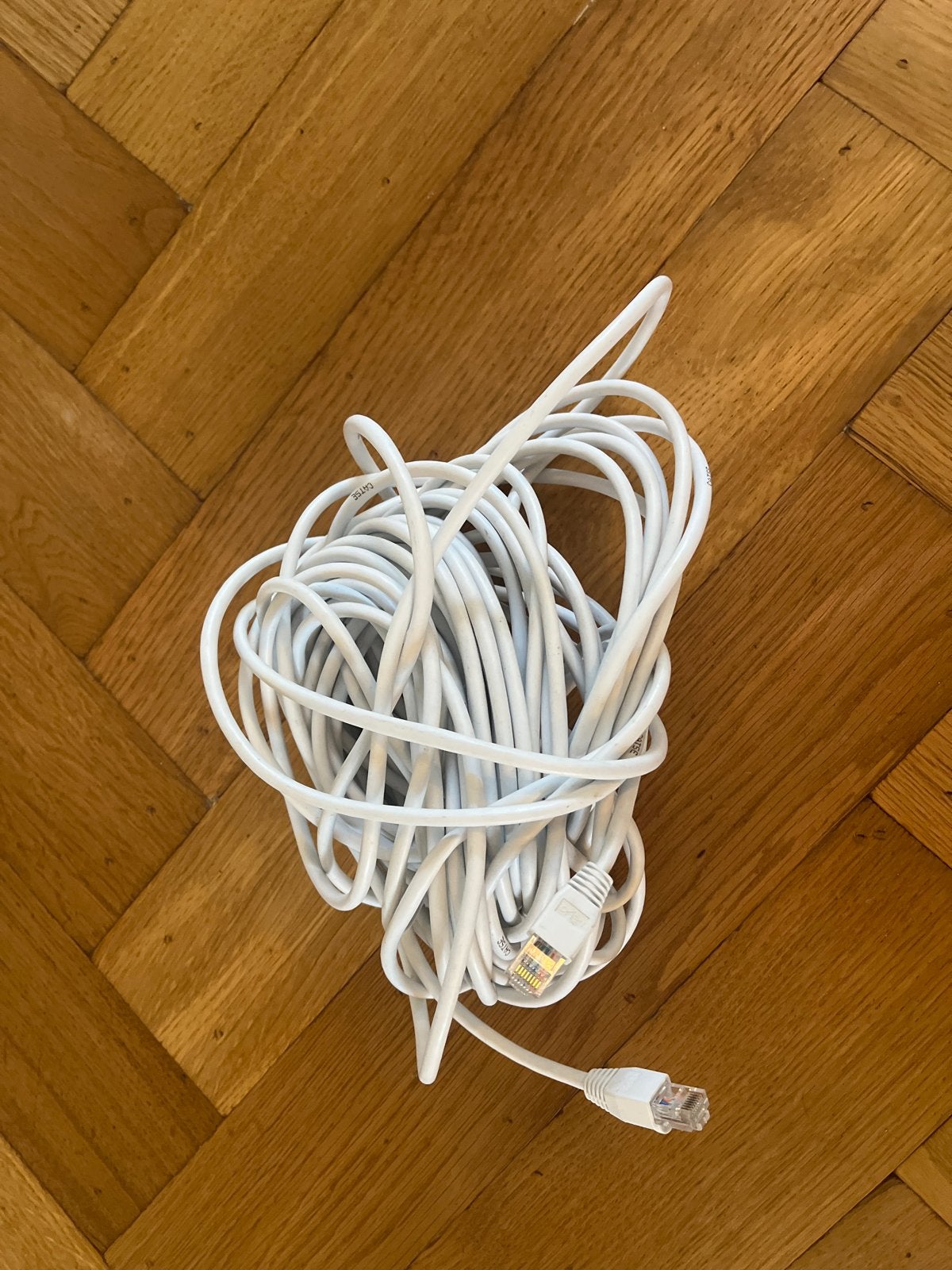 Witte UTP Ethernetkabel met RJ45-connectoren, Ophalen of Verzenden, Gebruikt
