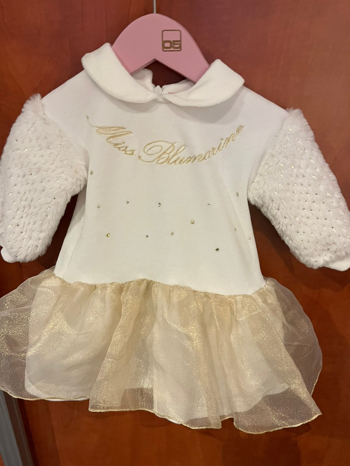 BLUMARINE jurk maat 68 origineel zgan goud, Meisje, Jurkje of Rokje, Ophalen of Verzenden, Zo goed als nieuw
