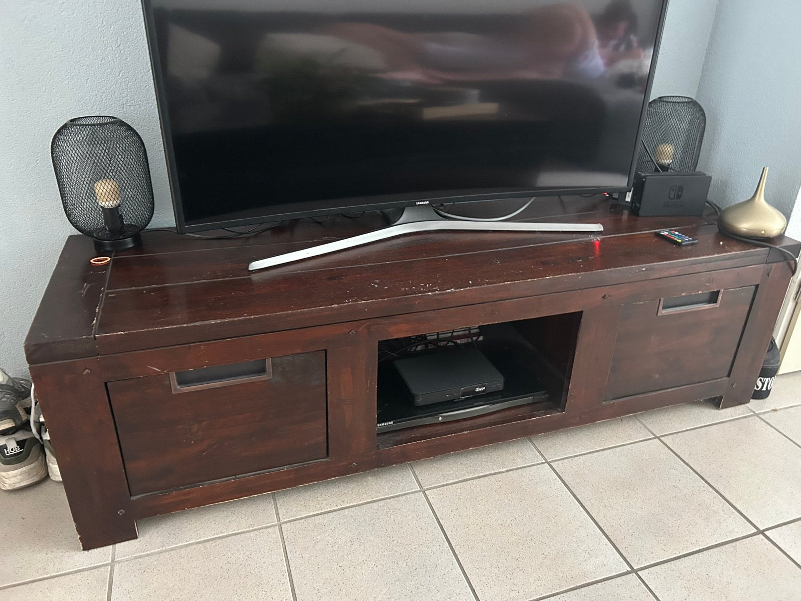 Koloniaal tv meubel, Ophalen, Gebruikt, Minder dan 100 cm, 25 tot 50 cm