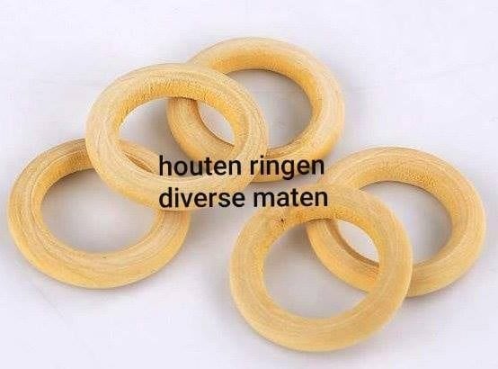 Houten ringen onbehandeld - blank - VANAF 0,25 euro, Hobby en Vrije tijd, Ophalen of Verzenden, Nieuw, Hout, Knutselmateriaal