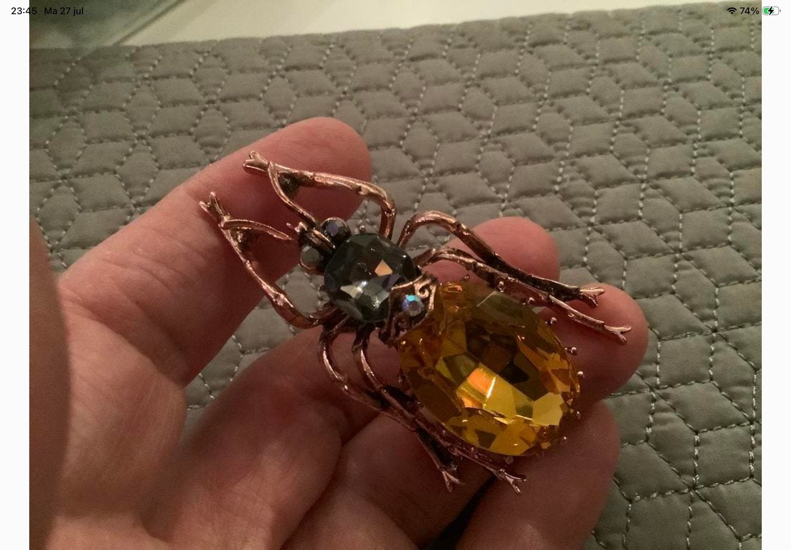 Prachtige vintage broche, Overige materialen, Verzenden, Zo goed als nieuw, Goud
