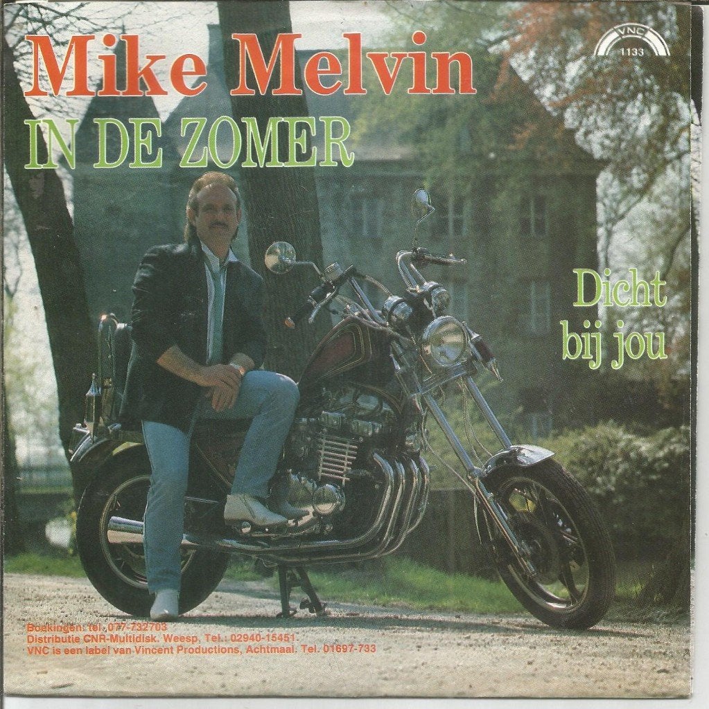 Mike Melvin – In De Zomer (1987), Fotohoes, 7 inch, Ophalen of Verzenden, Zo goed als nieuw