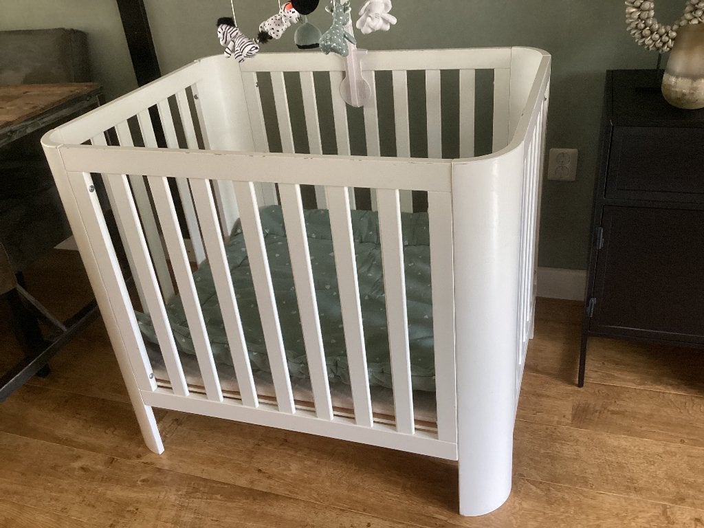 Te koop babybox, Ophalen, Gebruikt, Rechthoekig, In hoogte verstelbaar