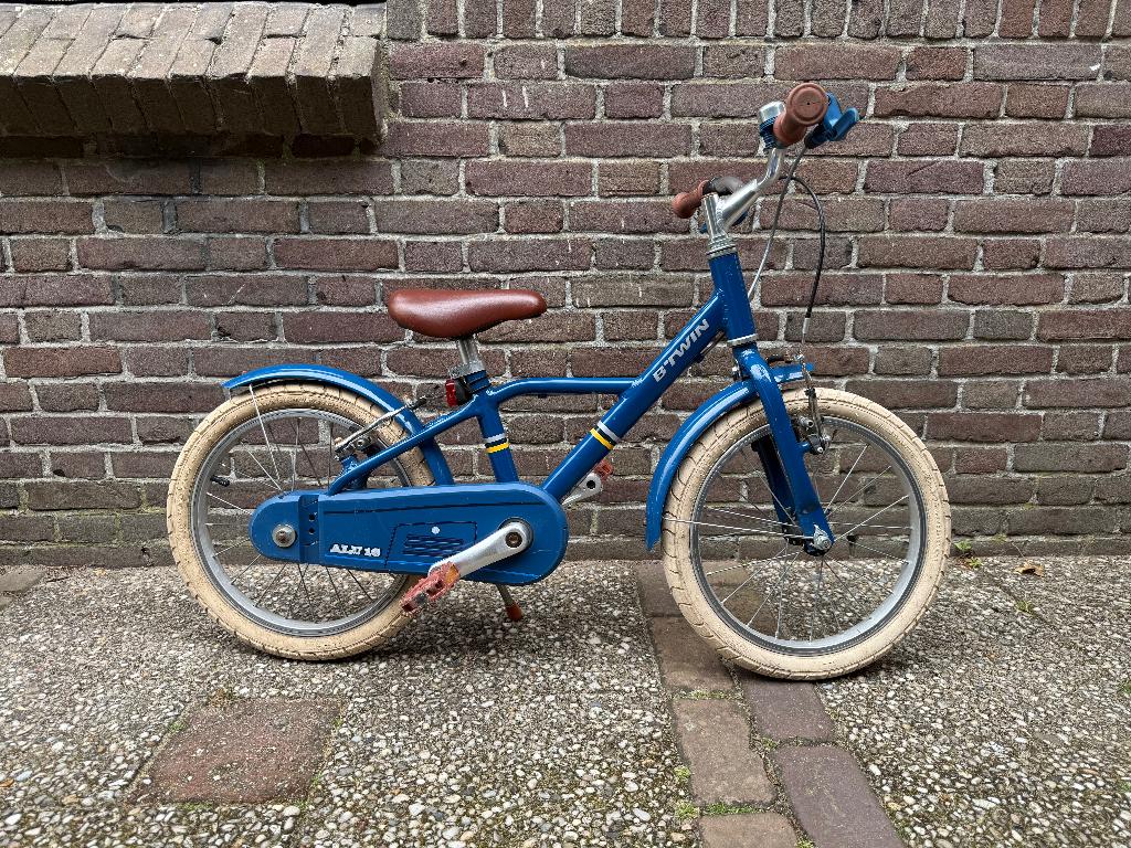 Kinderfiets Decathlon 16 inch 900 Alu City Blauw, Ophalen, Btwin, Trommelrem, 16 tot 20 inch