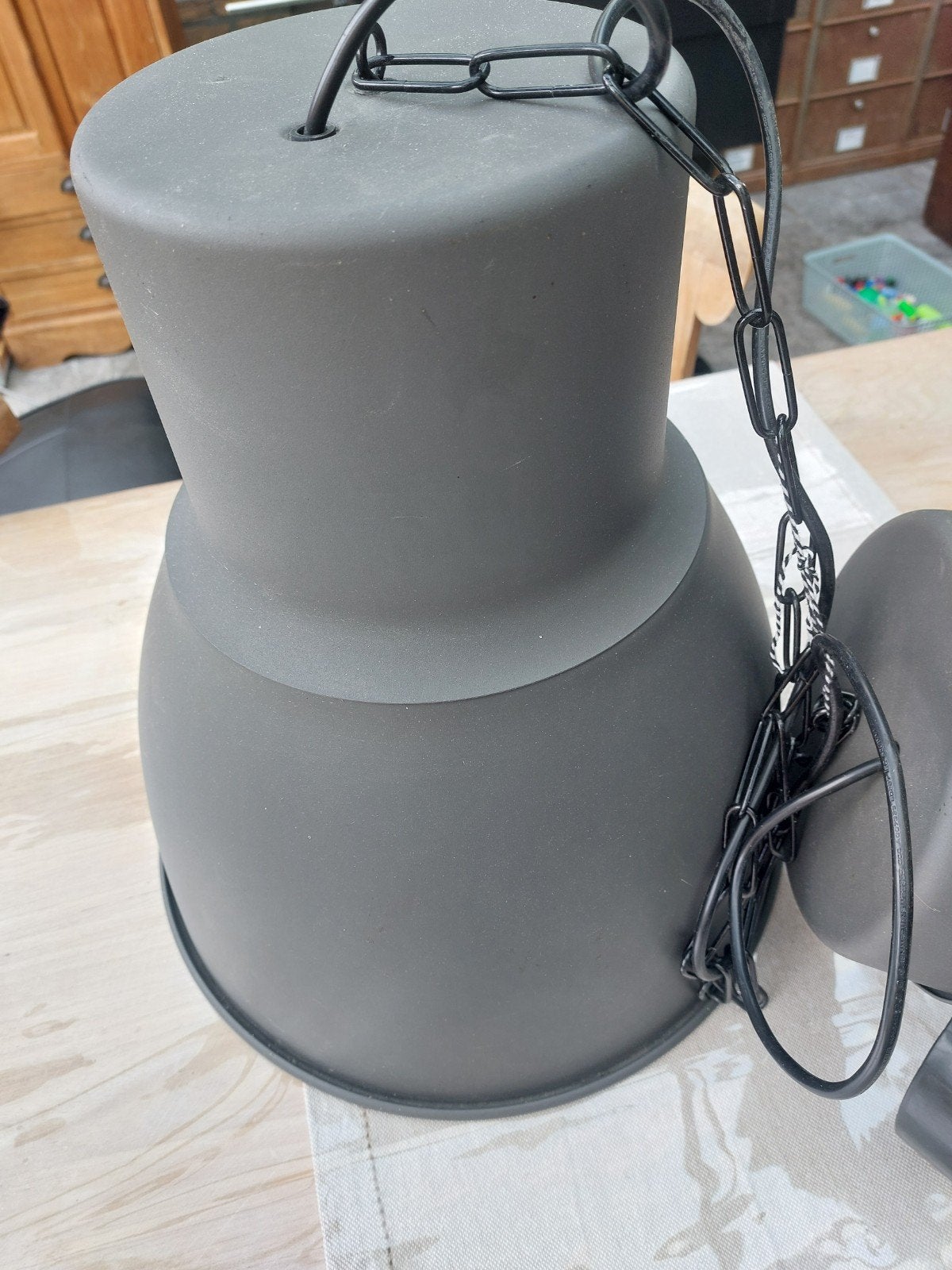 IKEA Hektar hanglamp - Donkergrijs, industrieel design, Ophalen, Gebruikt, Metaal, Industrieel