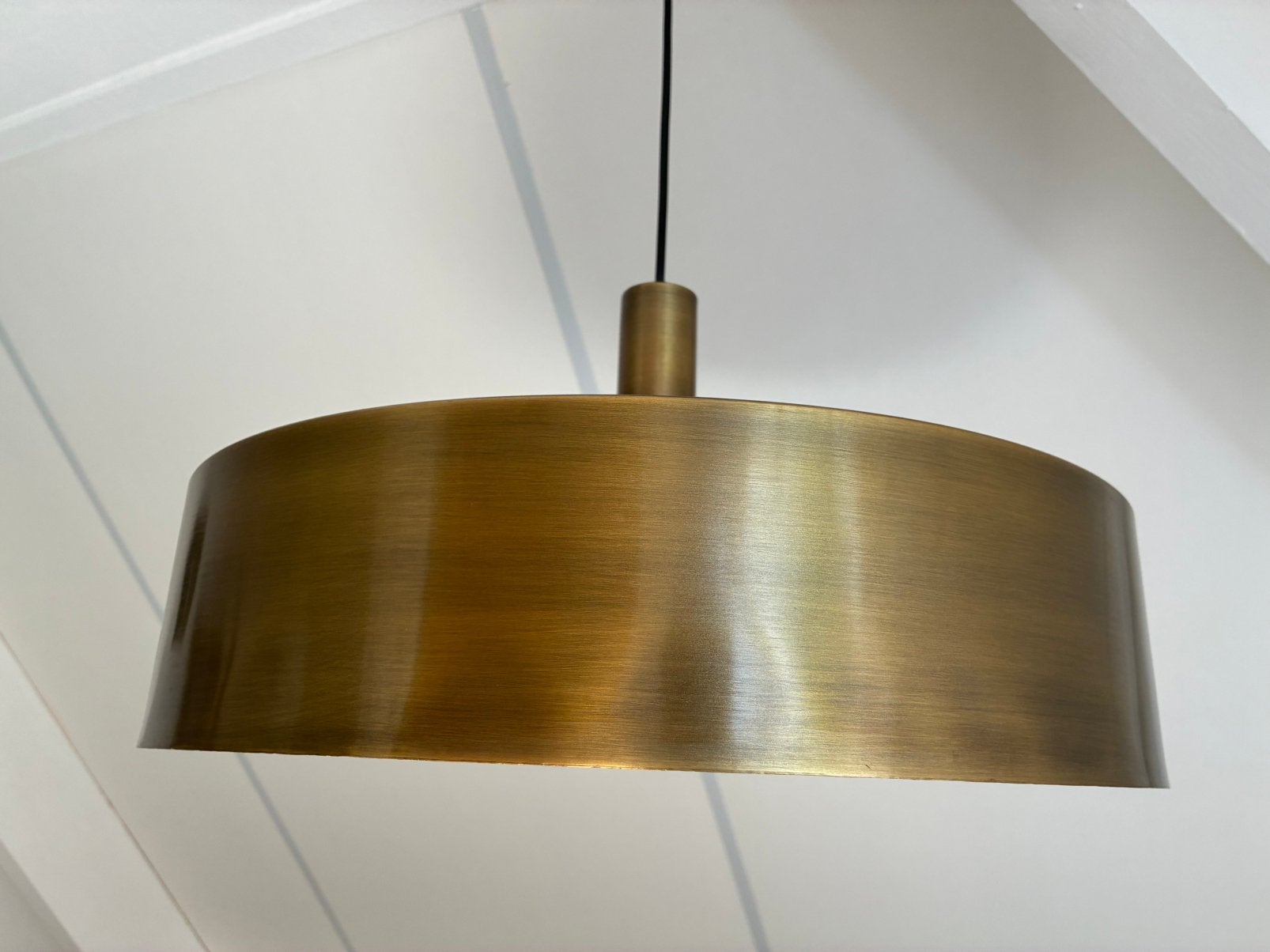 Stijlvolle bronzen hanglamp - Modern design, Ophalen of Verzenden, Zo goed als nieuw, Metaal