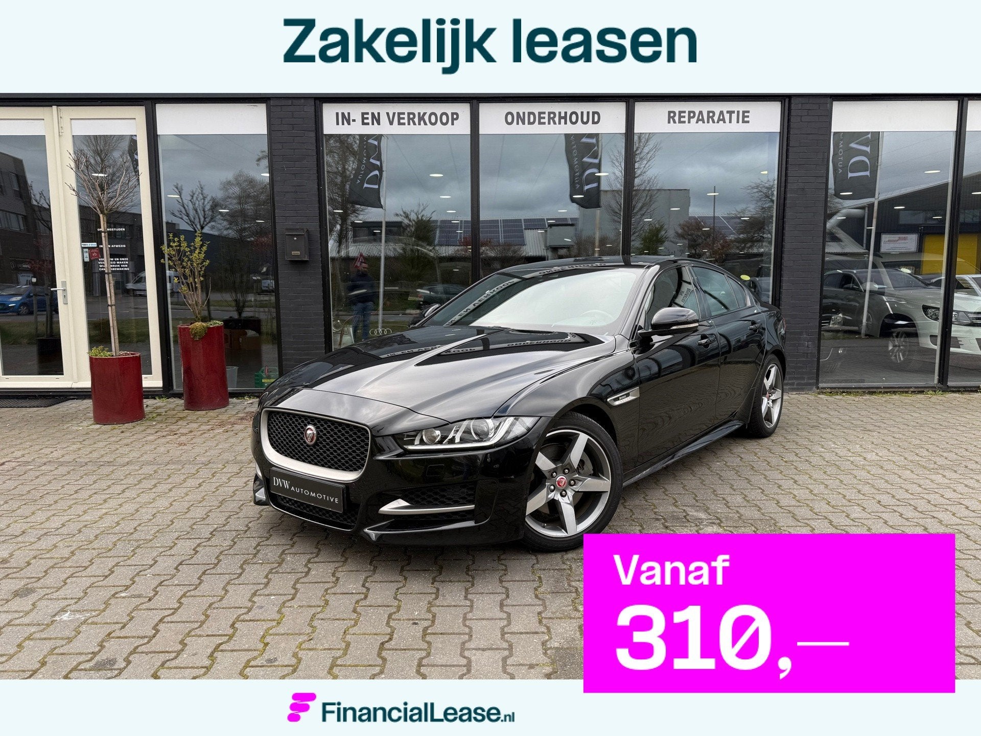 Jaguar XE 2.0 R-Sport, Automaat, Achterwielaandrijving, Leder en Stof, Zwart