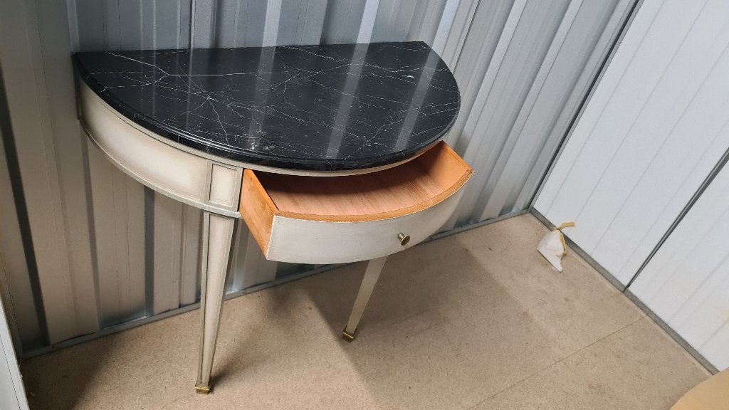 Halve maan tafel, Huis en Inrichting, Tafels | Bijzettafels, Ophalen, Gebruikt, 75 cm of meer, Overige vormen
