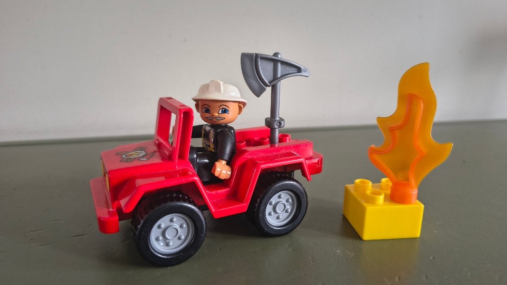 Duplo 5603 brandweer quad, Overige thema's, Compleet, Ophalen of Verzenden, Zo goed als nieuw