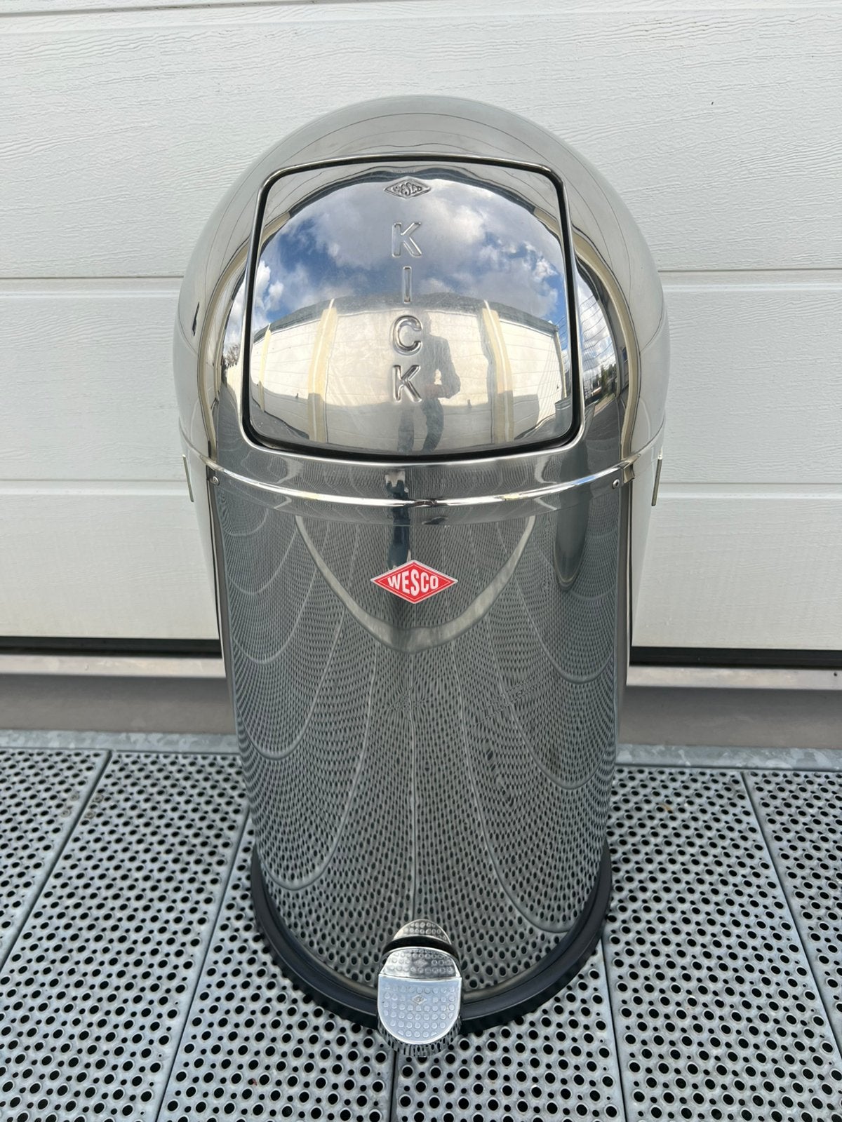 Wesco Kickboy pedaalemmer RVS, Huis en Inrichting, Met pedaal, 40 liter of meer, Ophalen of Verzenden, Zo goed als nieuw