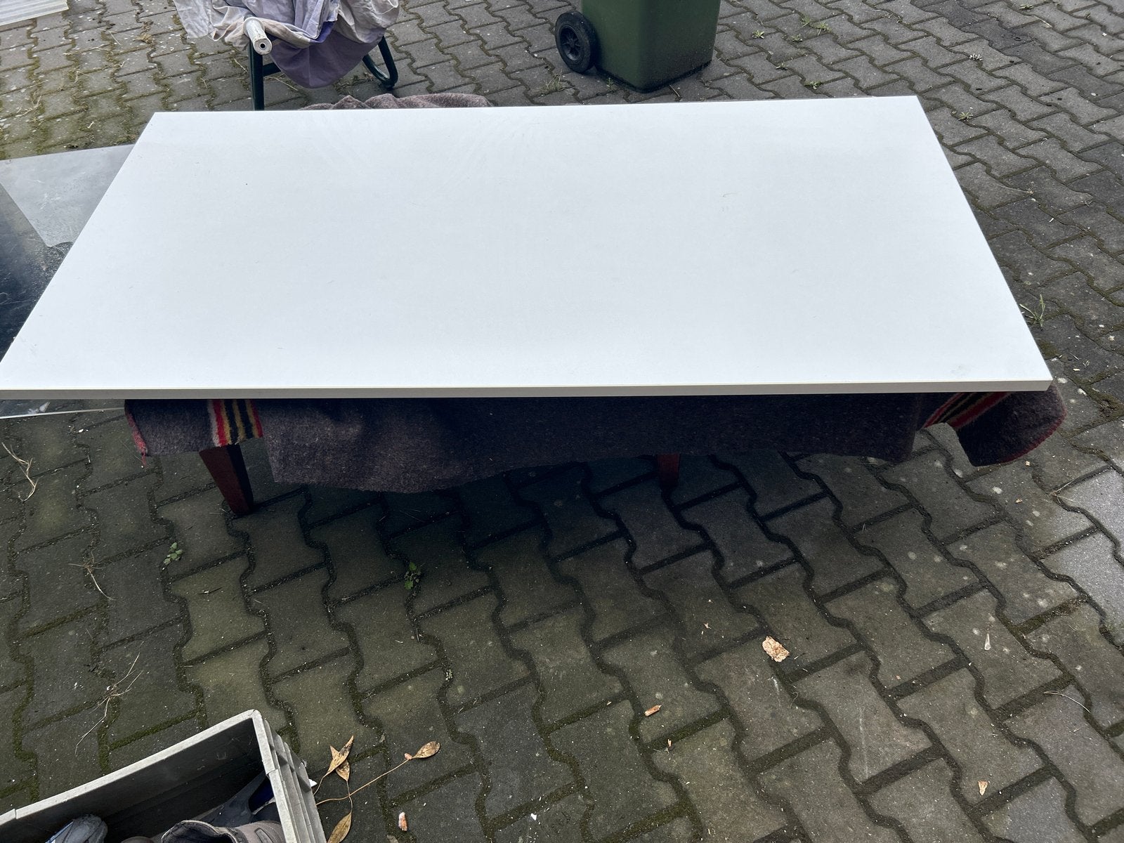 Wit tafelblad / bureau 160x80 cm, 2,5 cm  dik helemaal gaaf, Ophalen, Overige materialen, Gebruikt, 50 tot 100 cm