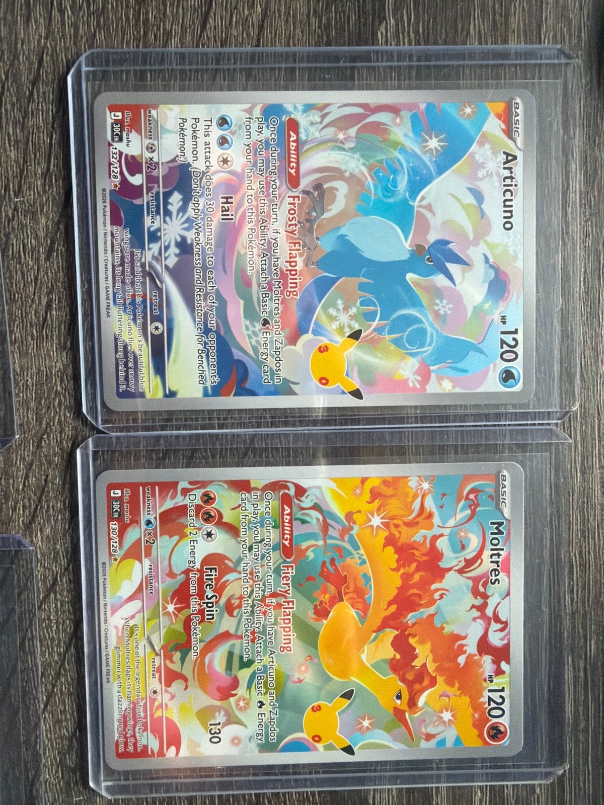 Pokémon Celebrations Kaarten - Articuno, Moltres, Zapdos en, Hobby en Vrije tijd, Ophalen of Verzenden, Zo goed als nieuw, Meerdere kaarten