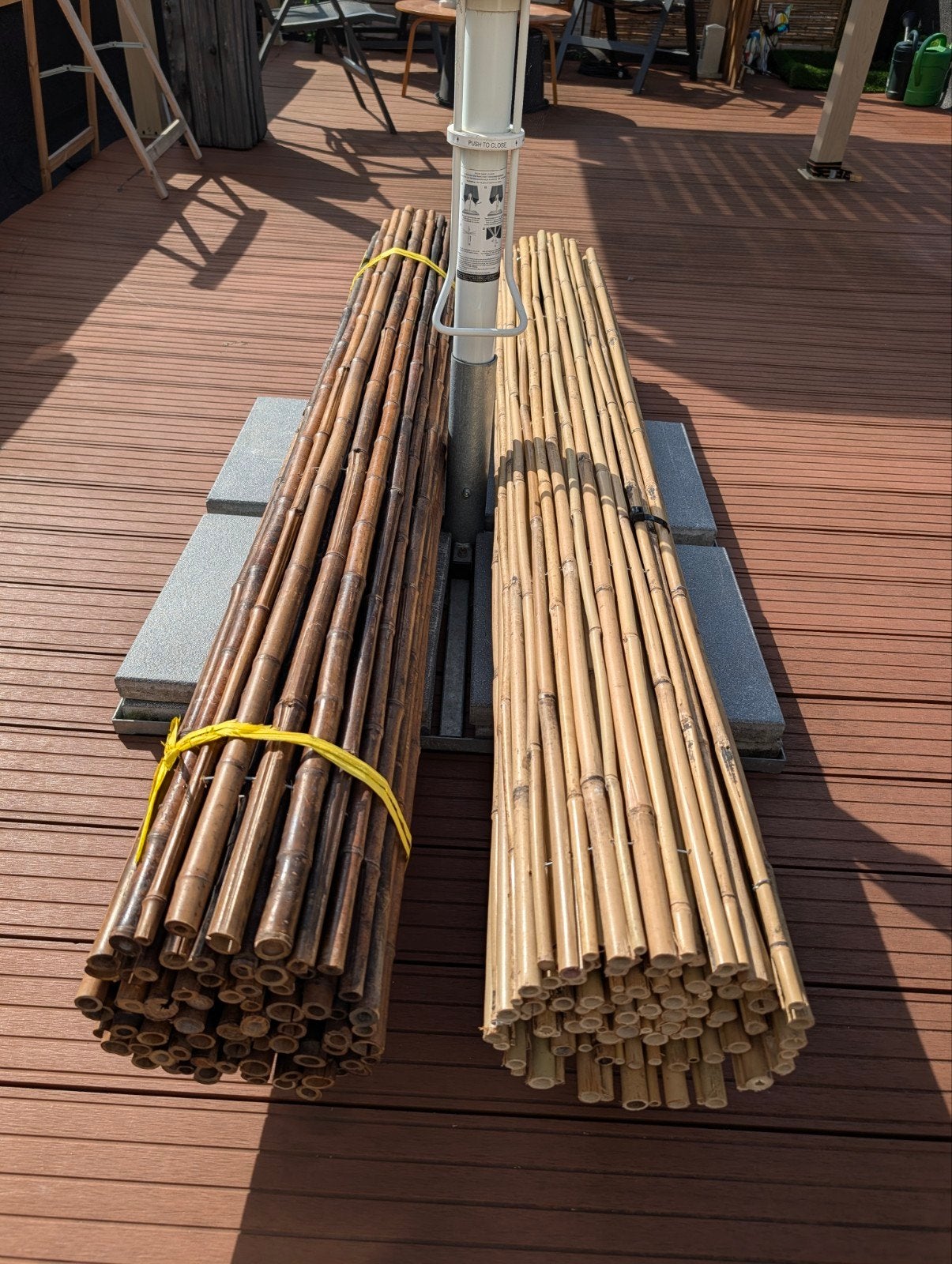 Bamboe schutting 1.80 x 2.00 mtr - 2x bruin, 1x lichtbruin, Overige materialen, 1 tot 2 meter, Minder dan 3 meter, Nieuw
