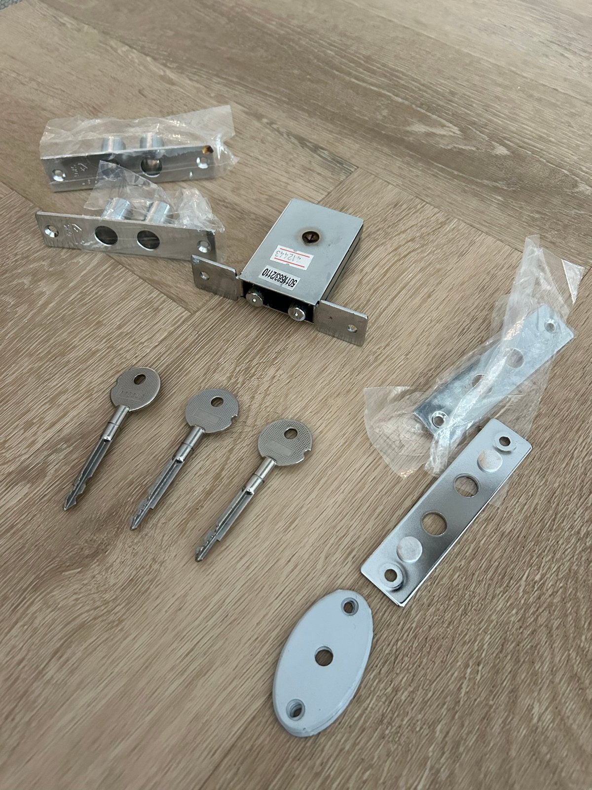 Nieuw deurslot met sleutels en toebehoren, Ophalen of Verzenden, Nieuw, IJzer, Slot