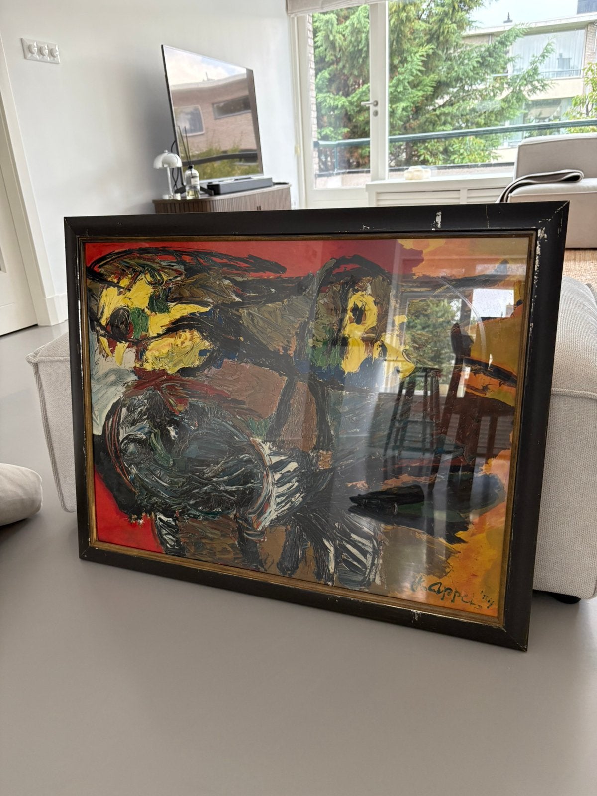 Karel appel print in lijst, Ophalen