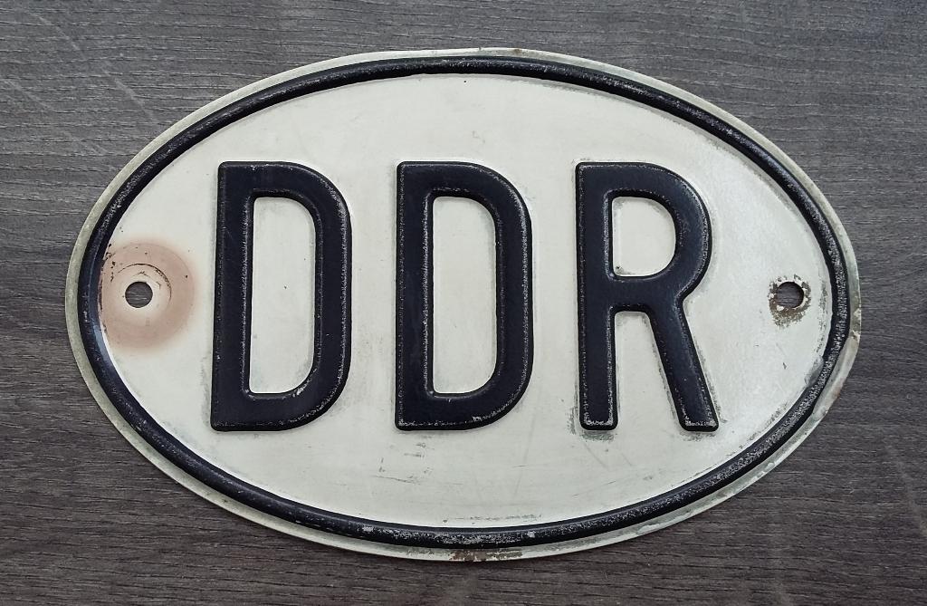 Jaren 60 -70 Oost Duitsland DDR Land Letter Nummer Auto Bord, Verzamelen, Ophalen of Verzenden, Gebruikt, Auto's