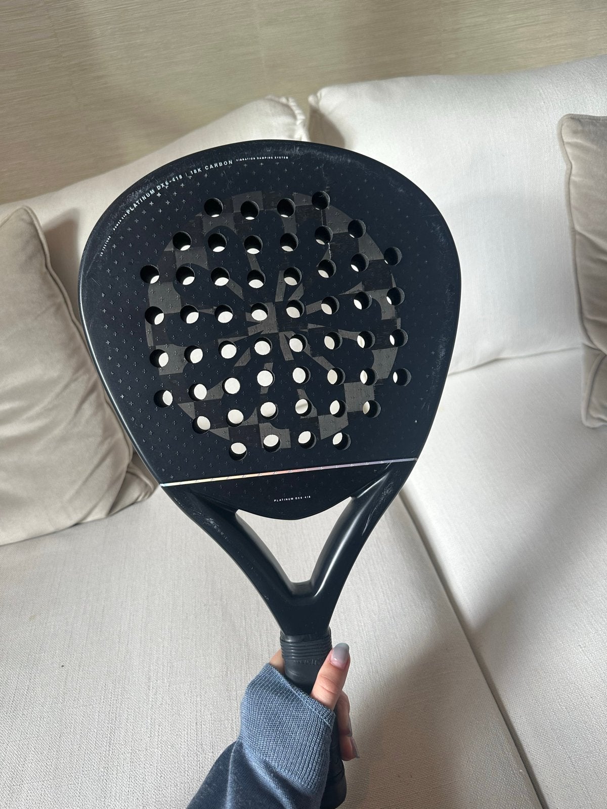 The Indian Maharadja Platinum DX6.418 Padelracket, Verzenden, Zo goed als nieuw, Padelracket