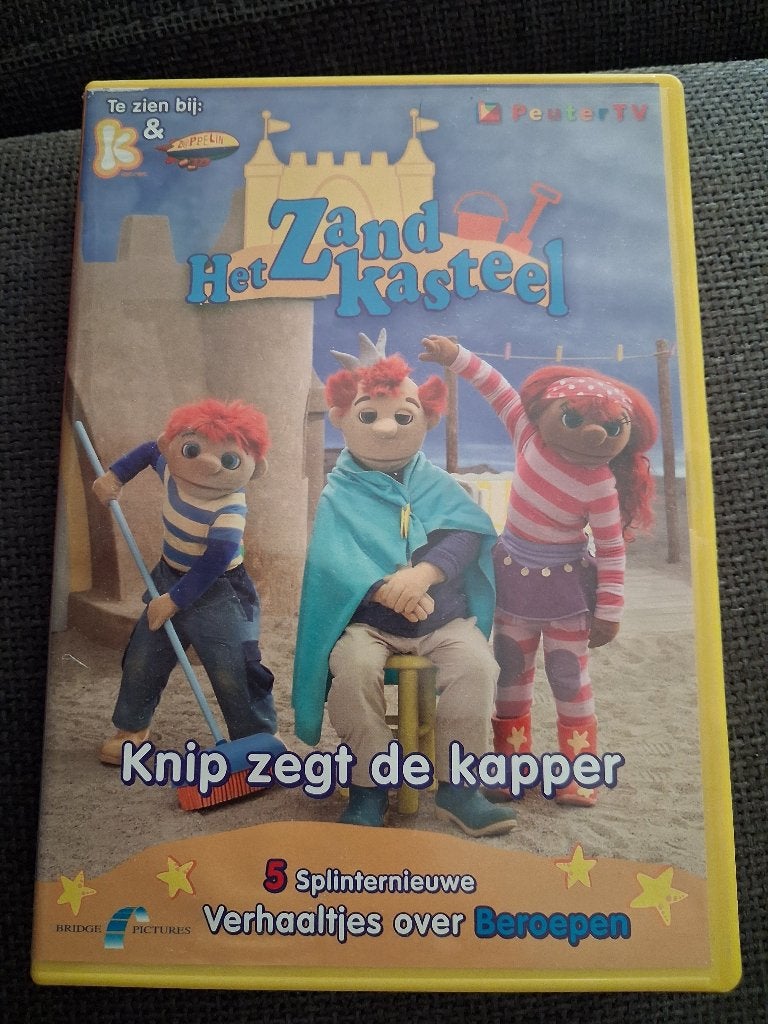 Dvd zand kasteel knip zegt de kapper € 2,00, Alle leeftijden, Zo goed als nieuw, Educatief, Ophalen of Verzenden