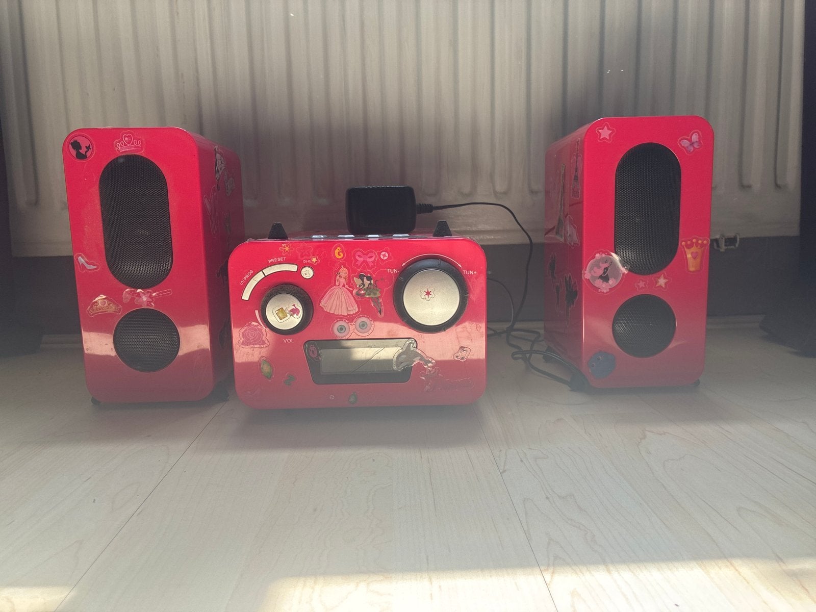 Bigben MCD11 Roze Microset met CD-speler en Radio, Gebruikt, Microset, Cd-speler, Ophalen