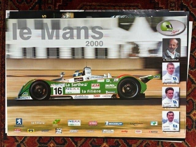 originele posters van het Pescarolo Sport Le Mans raceteam, Ophalen of Verzenden, Zo goed als nieuw, Auto's