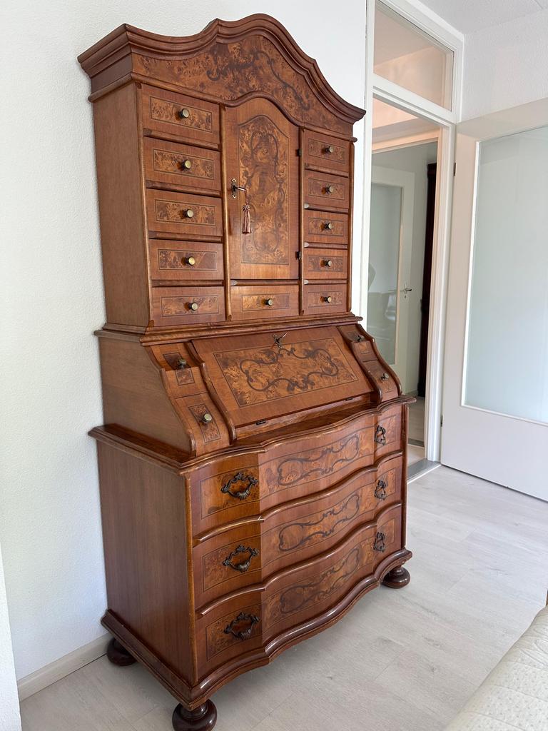 Antieke Tabernakel Secretaire - Barok stijl - wortelnoten, Ophalen