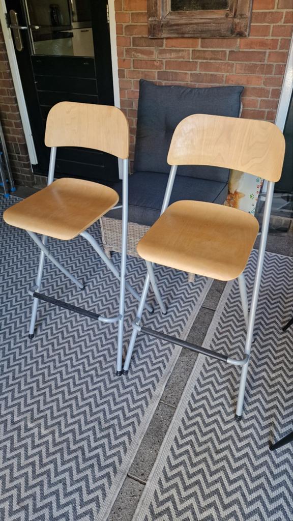 IKEA barkrukken / hoge stoelen – set van 2, Ophalen of Verzenden, Gebruikt, 60 tot 90 cm