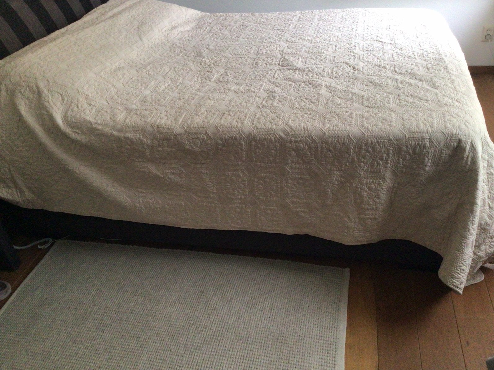 te koop bedsprei, Ophalen, Gebruikt, Tweepersoons, Beige