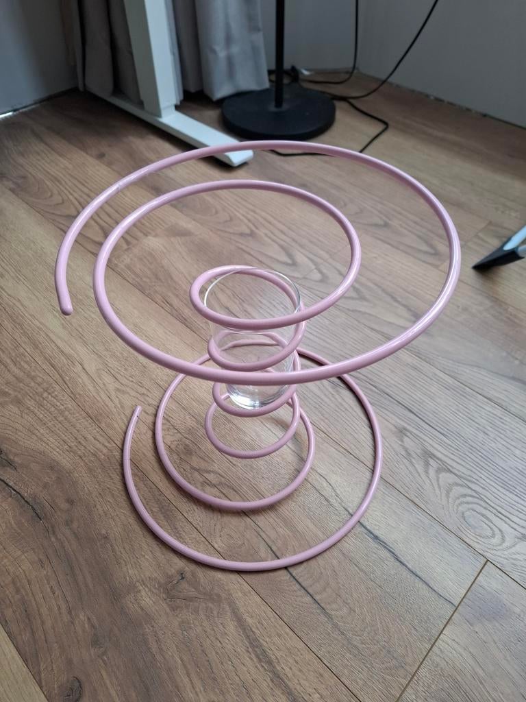 IKEA Vinterfint vaas Gustaf Westman roze spiraal, Ophalen, Overige materialen, Overige kleuren, Zo goed als nieuw