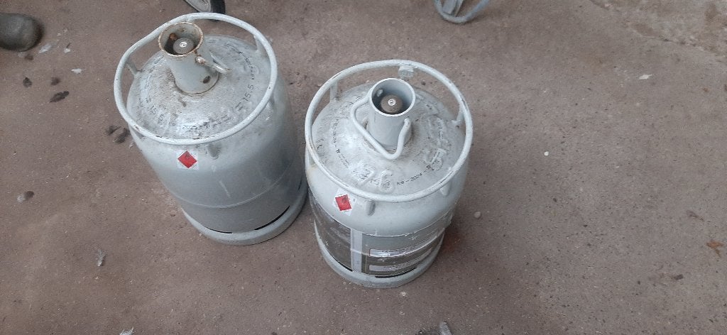 gasfles grijs, Ophalen, Gebruikt