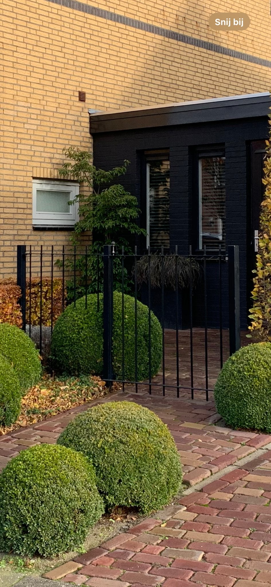Zwart spijlenhekwerk met poort, 110cm hoog, Tuin en Terras, Ophalen, Met poort, Gebruikt, Spijlenhekwerk