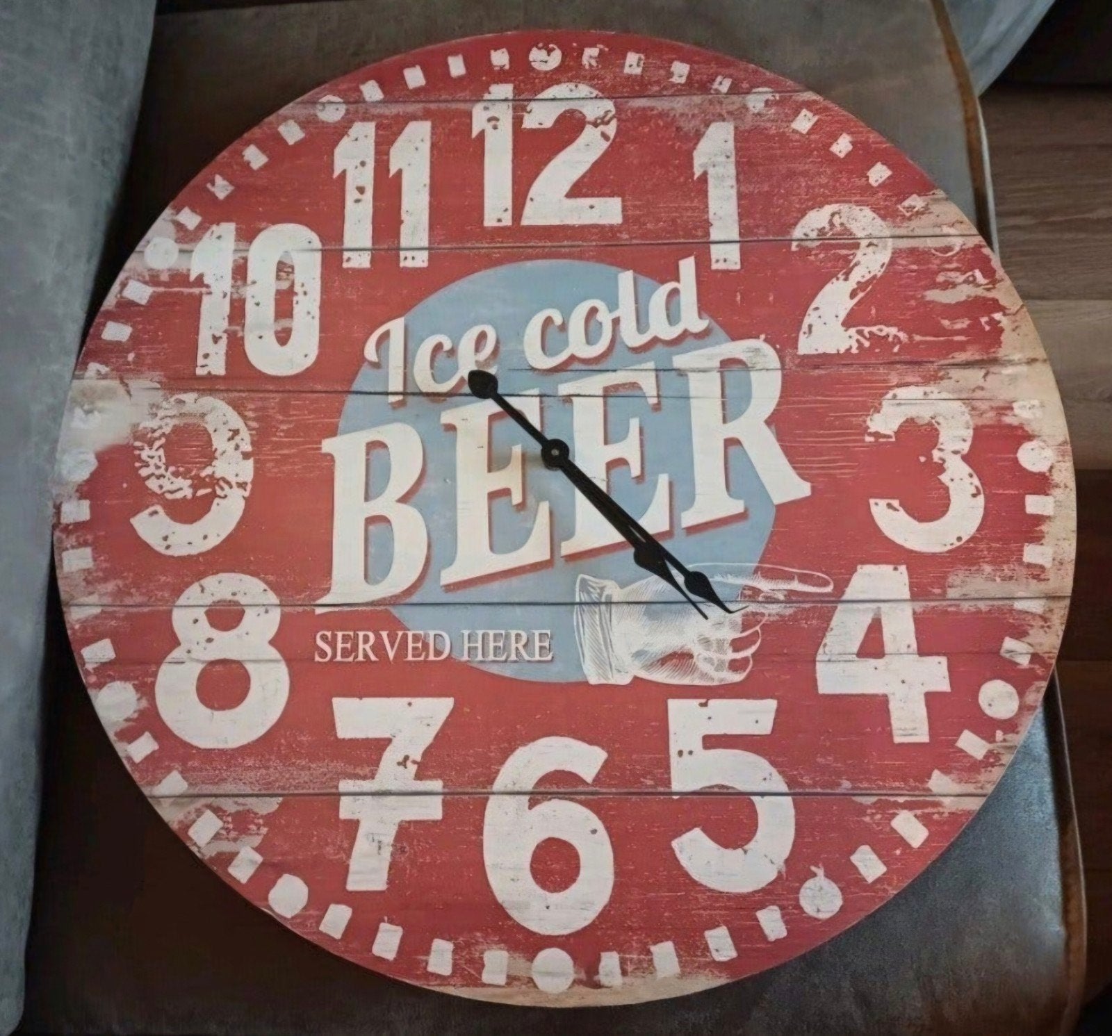 Wandklok "Ice Cold Beer", Ophalen, Wandklok, Vintage, Analoog