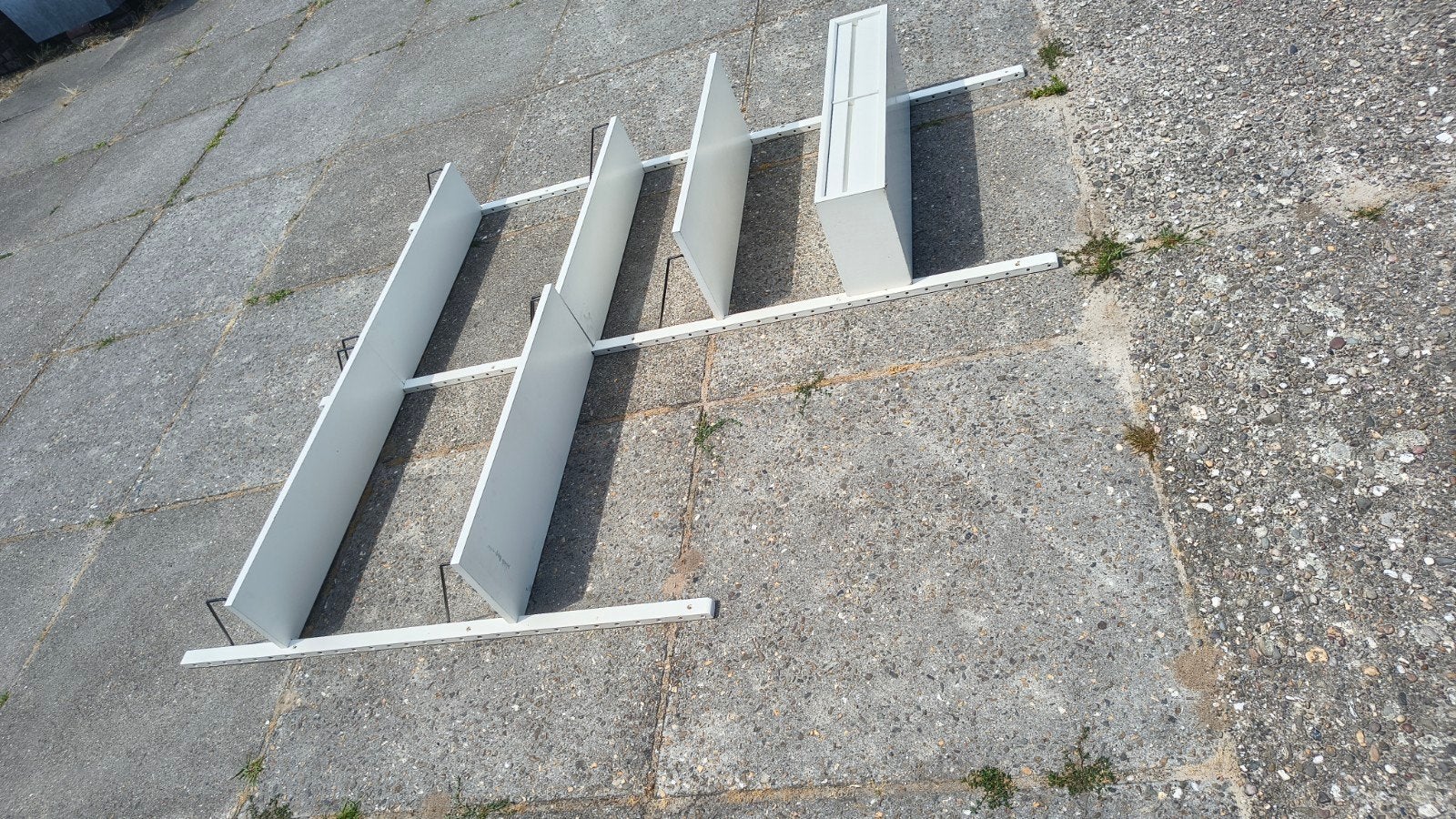Poul Cadovius wandsysteem wit gelakt met ladekast, Ophalen, Gebruikt, 200 cm of meer, 150 tot 200 cm