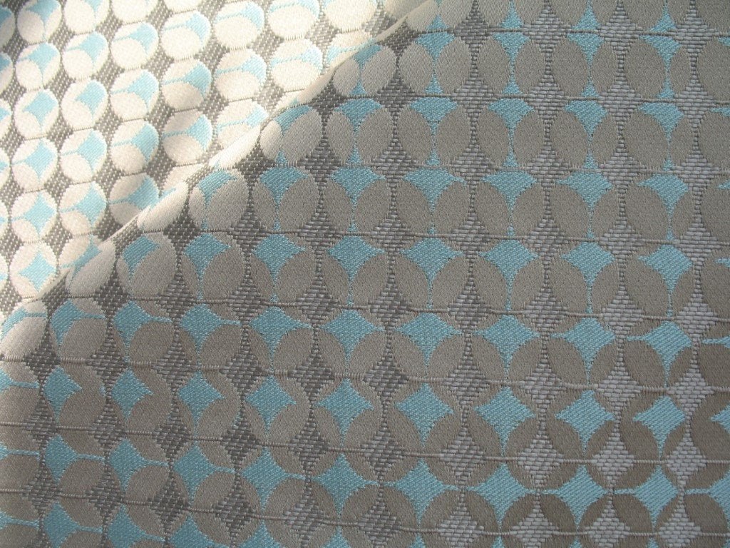 SALE: Limonta Frangola zachtblauw + beige; 15 mtr meubelstof, Overige materialen, 120 cm of meer, Beige, Ophalen of Verzenden