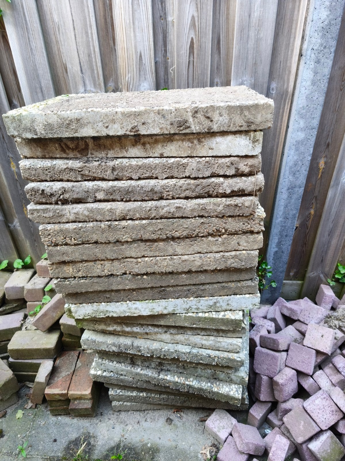 Grindtegels gratis, Gebruikt, Ophalen of Verzenden, Minder dan 5 m², Beton