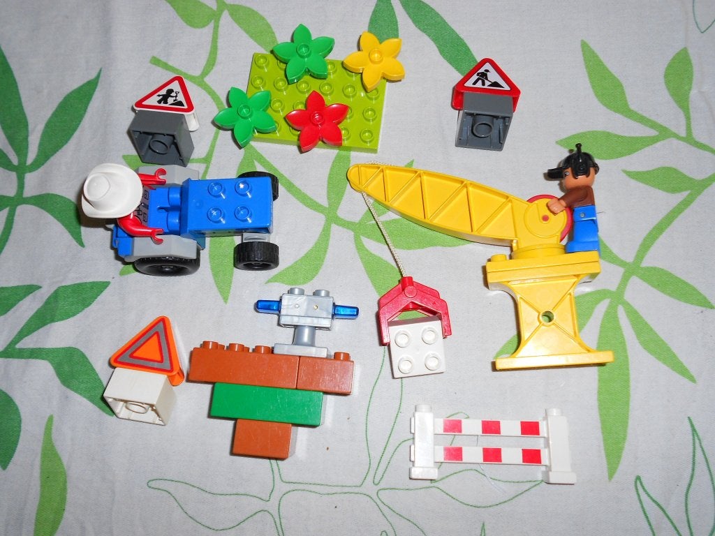 Lego duplo werk in uitvoering, 24 delige set, nagenoeg compl, Ophalen of Verzenden, Gebruikt, Complete set, Duplo