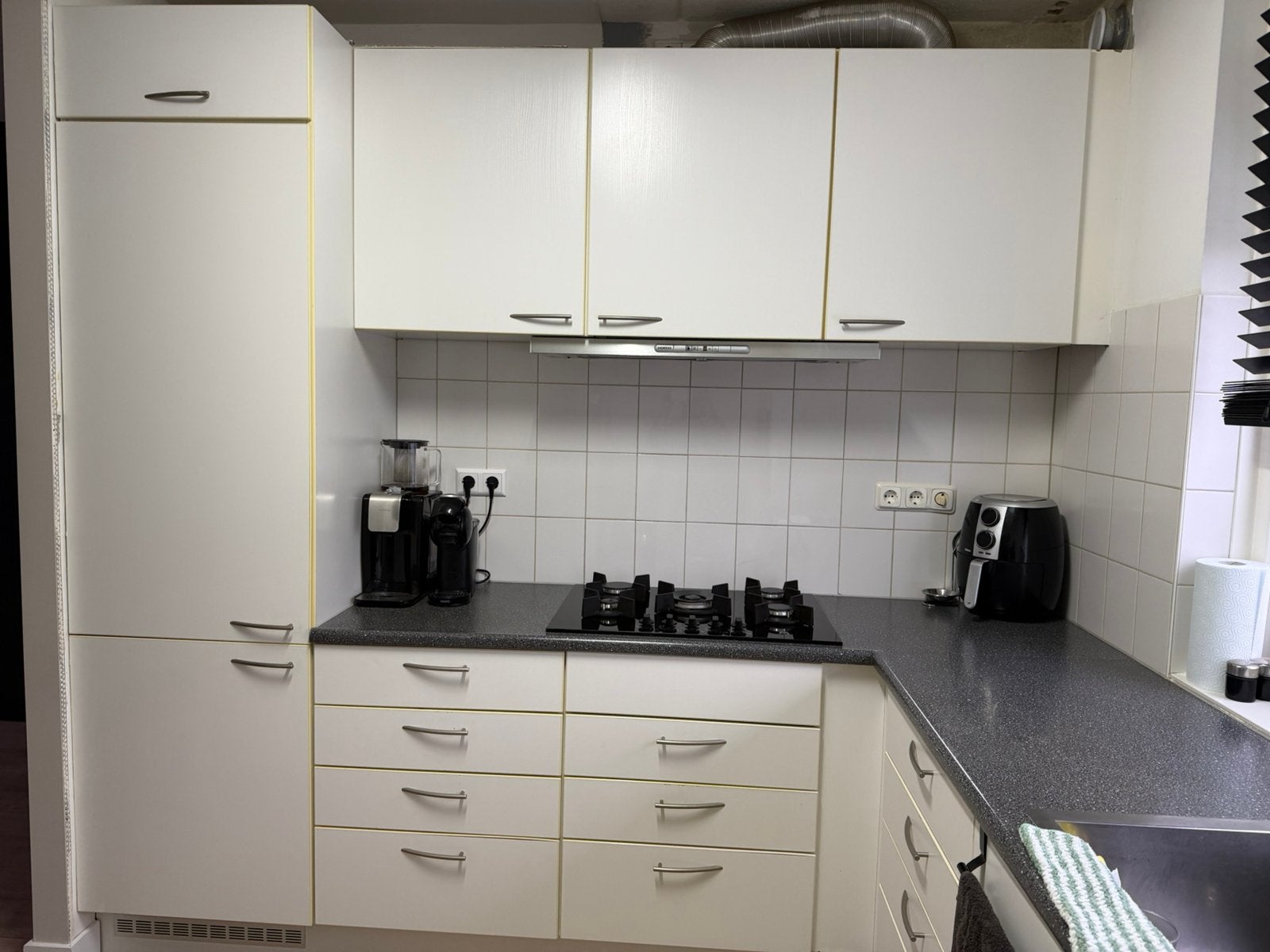 Keuken, Ophalen, Gebruikt, Wit, Hoekkeuken