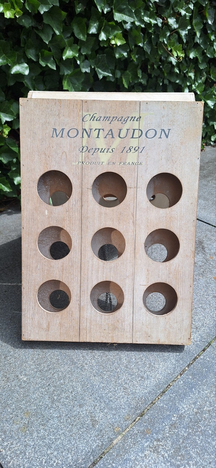 Champagne Montaudon Houten Remuage Rek - Flessenrek, Ophalen, Gebruikt, Hout, 25 flessen of meer