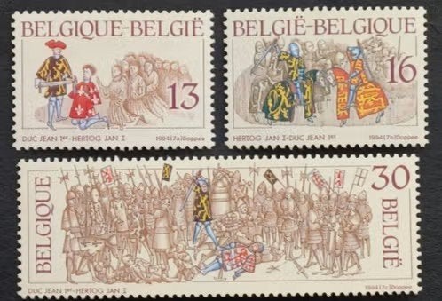 België 1994 - OBP 2552-2554  Geschiedenis Brabantse Feesten, Postzegels en Munten, Frankeerzegel, Ophalen of Verzenden, Postfris